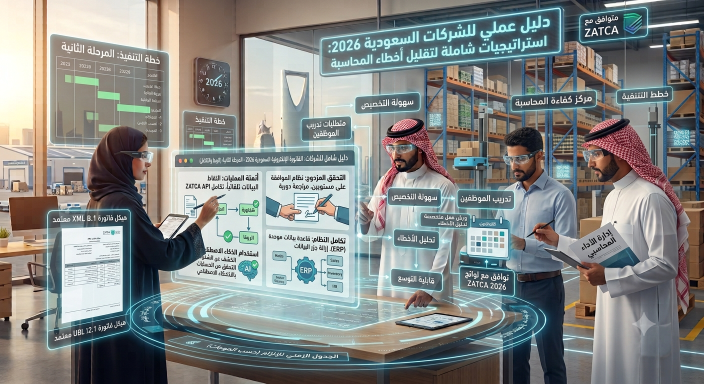 كيف تقلل أخطاء المحاسبة في شركتك بنسبة كبيرة؟ | دليل عملي للشركات السعودية 2026