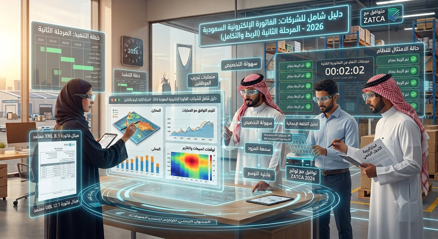 الفاتورة الإلكترونية في السعودية 2026: كل ما تحتاج معرفته | دليل شامل للشركات